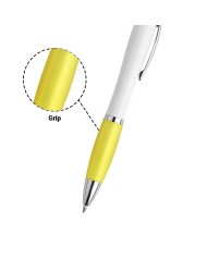 Boligrafo Suprema Blanco Con Amarillo