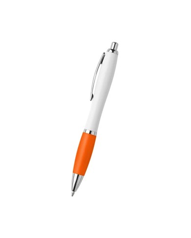 Boligrafo Suprema Blanco Con Naranja