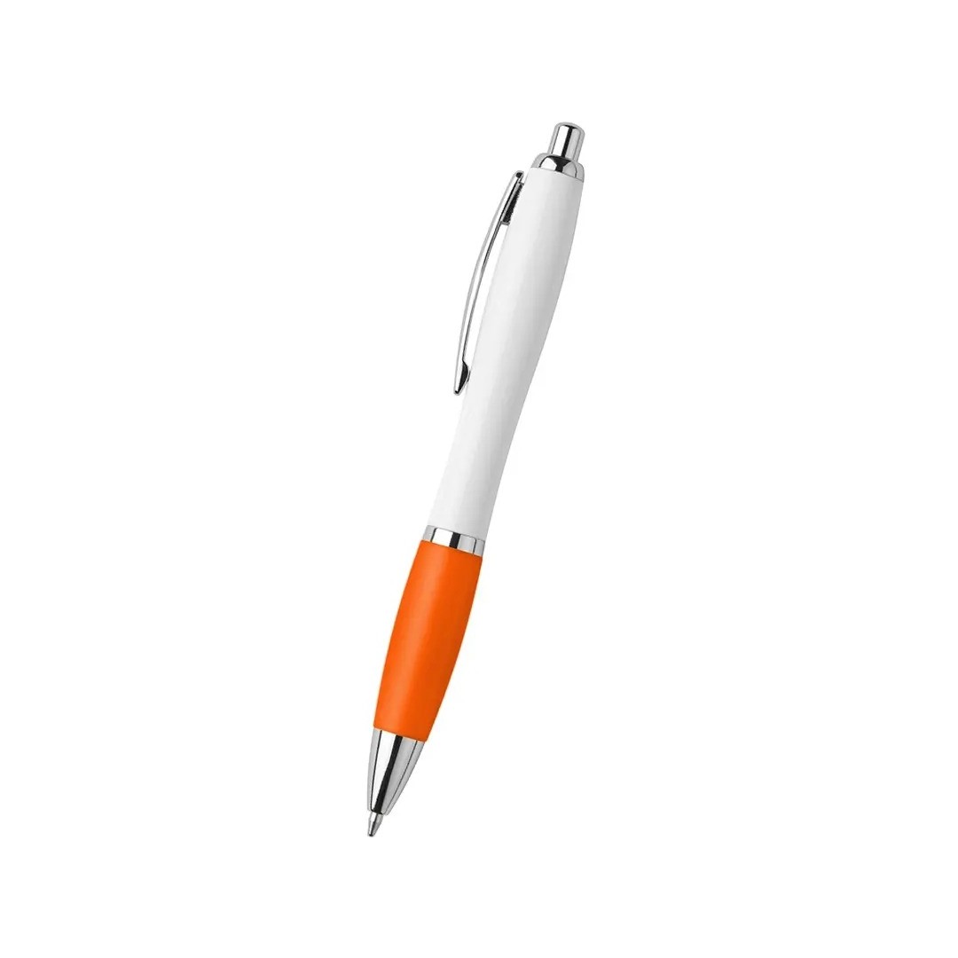 Boligrafo Suprema Blanco Con Naranja
