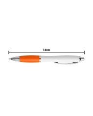 Boligrafo Suprema Blanco Con Naranja