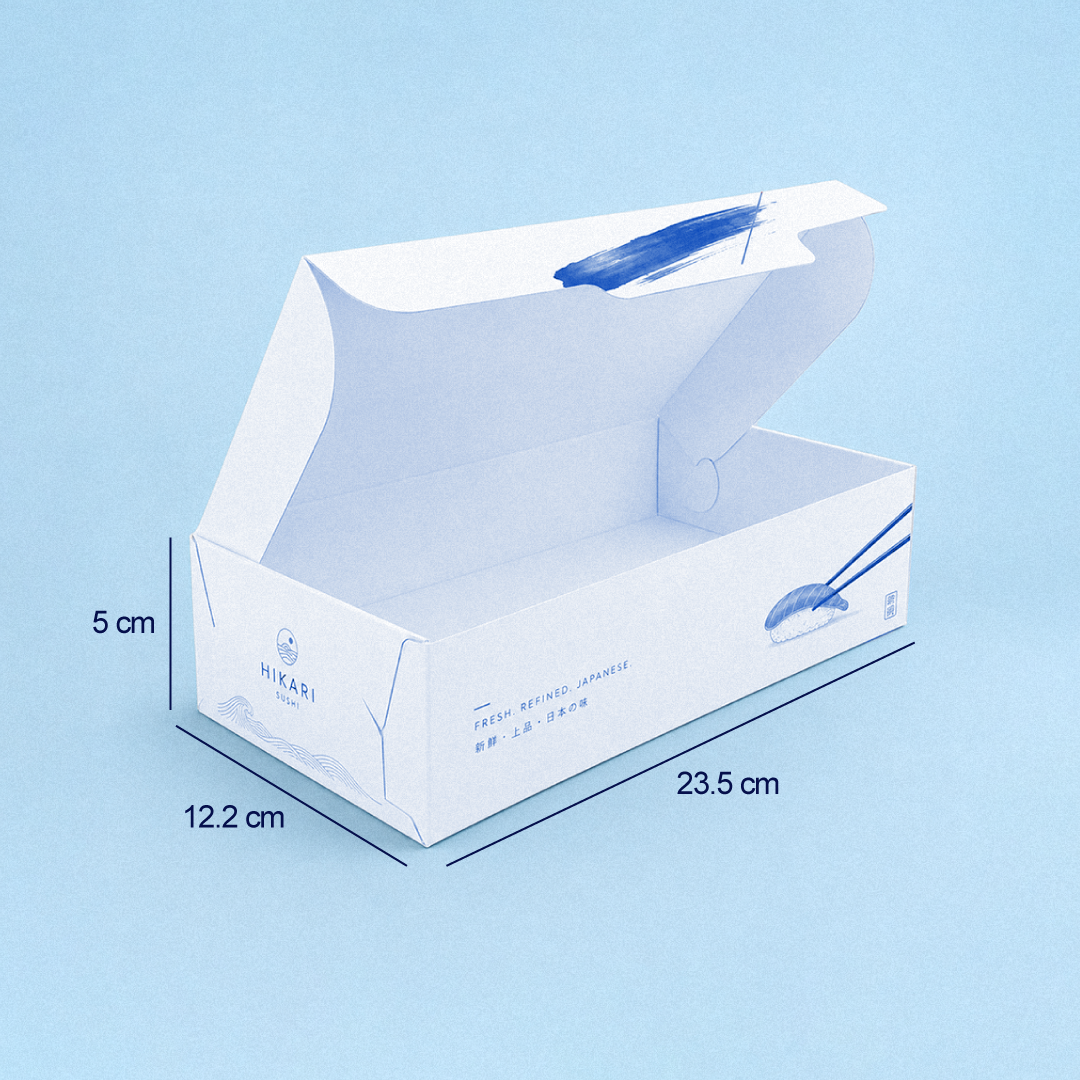 Caja para Sushi 23.5 x 12.2 x 5 cm