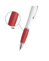 Boligrafo Suprema Blanco Con Rojo