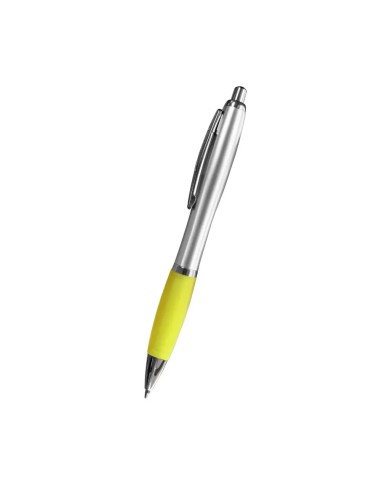 Boligrafo Suprema Plateado Con Amarillo