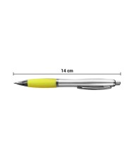 Boligrafo Suprema Plateado Con Amarillo