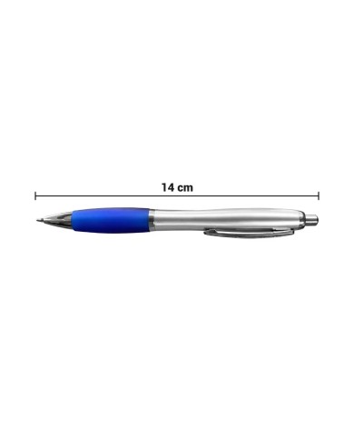 Boligrafo Suprema Plateado Con Azul