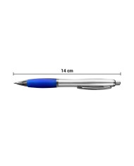 Boligrafo Suprema Plateado Con Azul