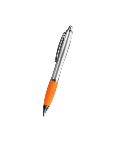 Boligrafo Suprema Plateado Con Naranja
