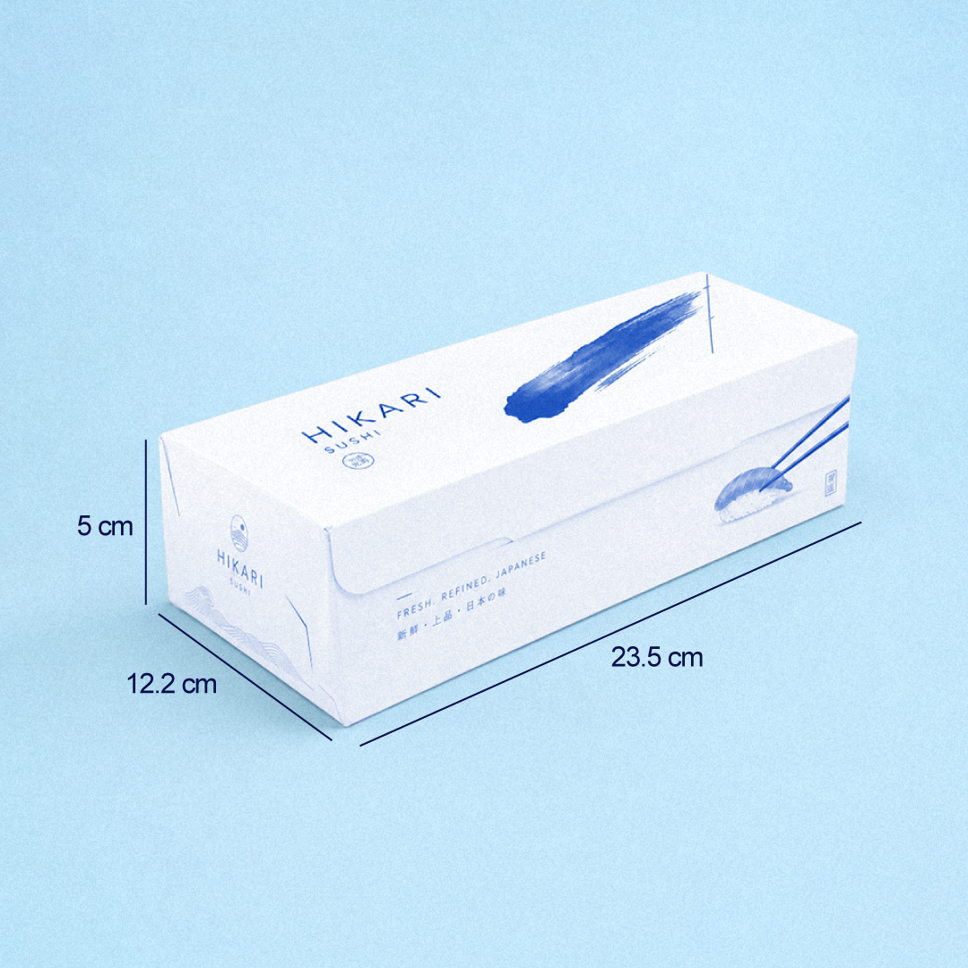 Caja para Sushi 23.5 x 12.2 x 5 cm