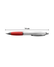 Boligrafo Suprema Plateado Con Rojo