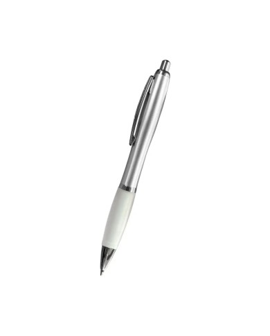 Boligrafo Suprema Plateado Con Transparente