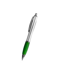 Boligrafo Suprema Plateado Con Verde