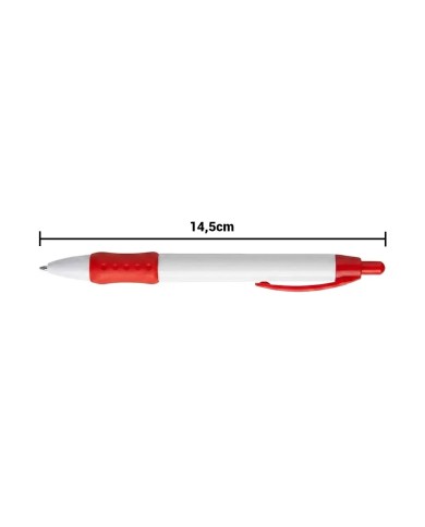 Boligrafo Thicker Blanco Con Rojo