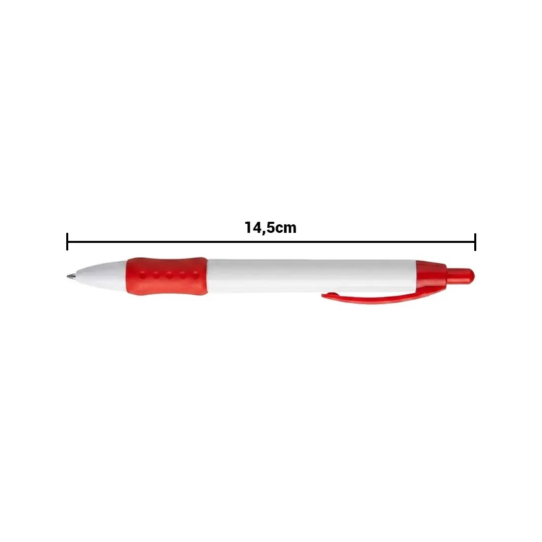 Boligrafo Thicker Blanco Con Rojo