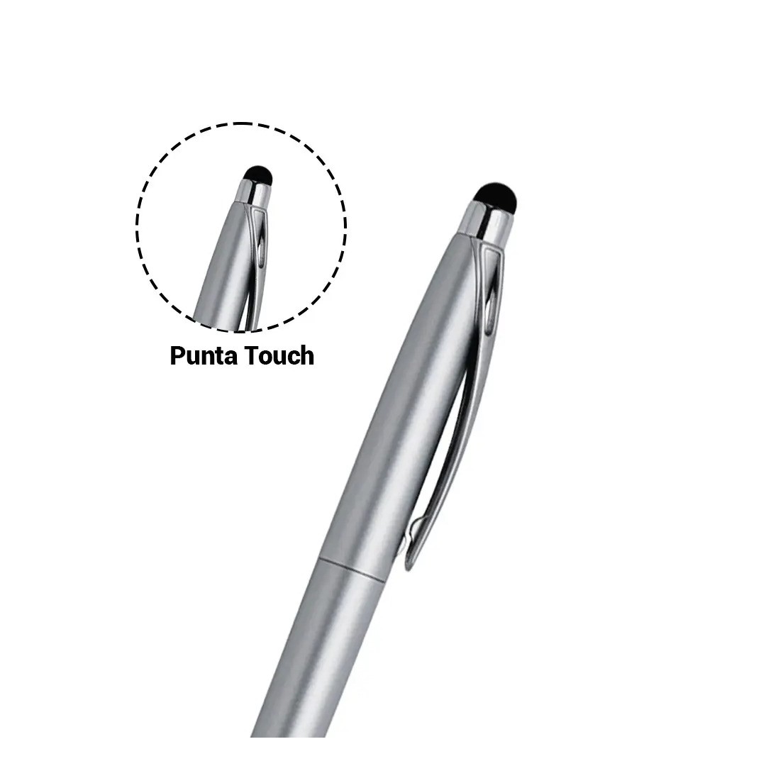 Boligrafo Twist Touch Plateado