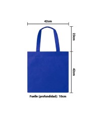 Bolso Cambrela Azul Con Tira Cosido 42X42X10
