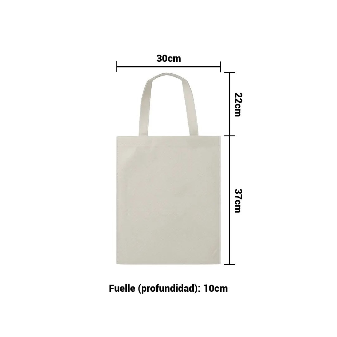 Bolso Cambrela Beige Con Tira Cosido 30X37X10