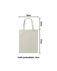 Bolso Cambrela Beige Con Tira Cosido 30X37X10