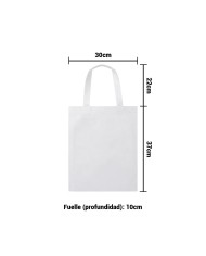 Bolso Cambrela Blanco Con Tira Cosido 30X37X10