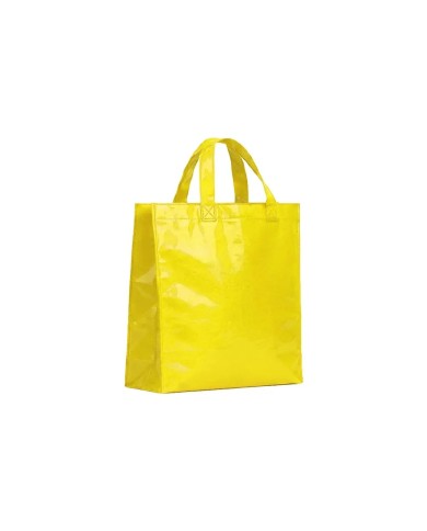Bolso Cambrela Plastificado Amarillo Con Tira 23X22X11