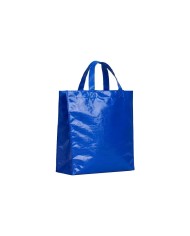 Bolso Cambrela Plastificado Azul Con Tira 23X22X11