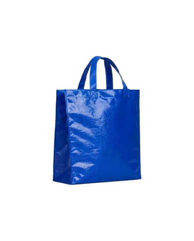 Bolso Cambrela Plastificado Azul Con Tira 27X29X12