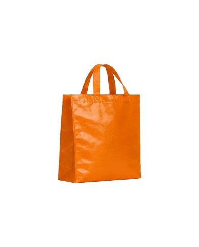 Bolso Cambrela Plastificado Naranja Con Tira 23X22X11