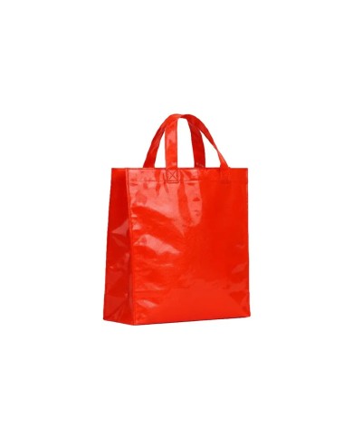 Bolso Cambrela Plastificado Rojo Con Tira 23X22X11
