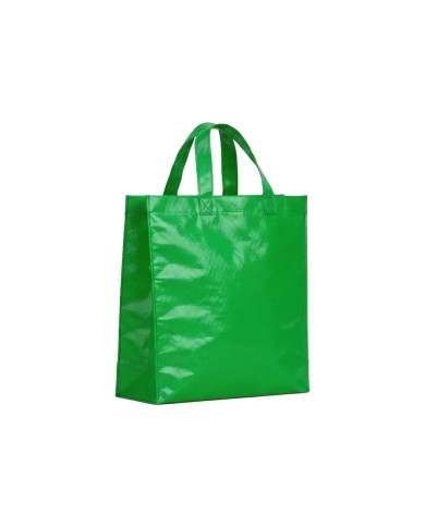 Bolso Cambrela Plastificado Verde Con Tira 27X29X12