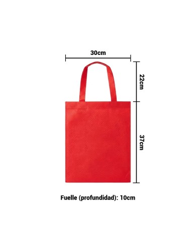 Bolso Cambrela Rojo Con Tira Cosido 30X37X10