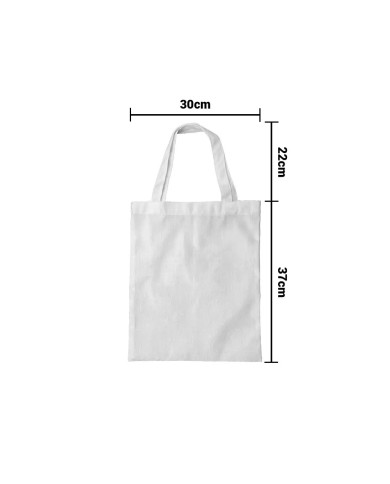 Bolso De Lienzo Crudo Sublimable Con Tiras 30X37