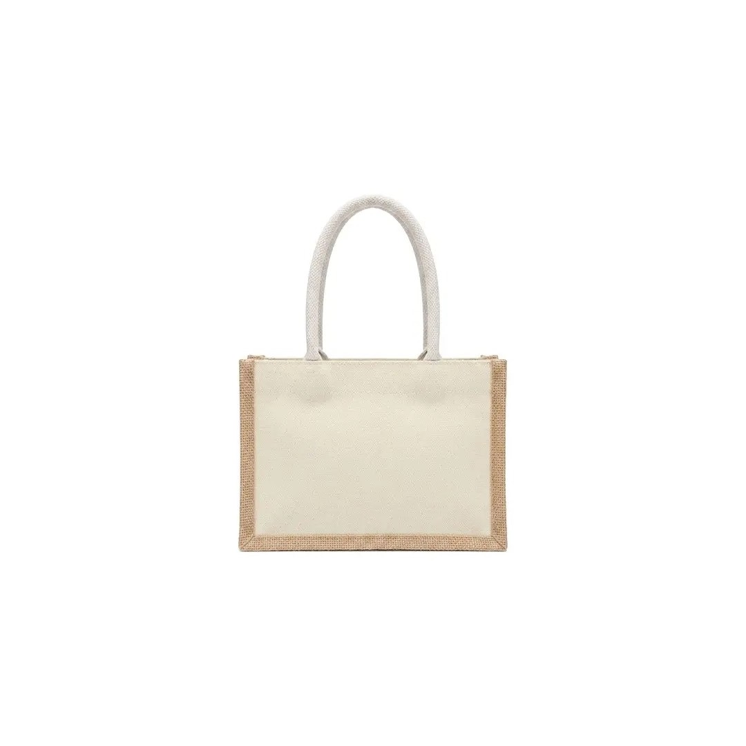 Bolso De Lienzo Y Yute 16*22*10 Cm