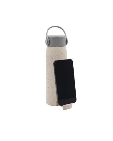 Botella De Vidrio/ Avena Con Soporte Para Celular