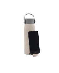 Botella De Vidrio/ Avena Con Soporte Para Celular