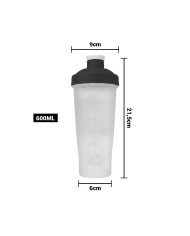 Bottle Shaker Con Tapa Negro 600 Ml