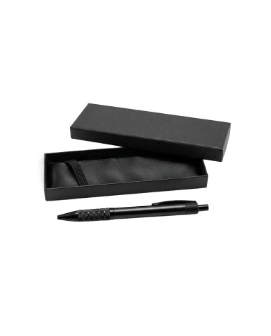 Caja Clasica Con Boligrafo Metalico Color Negro