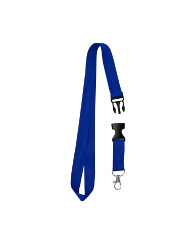 Cordon Portacredencial Y Porta Llaves Azul