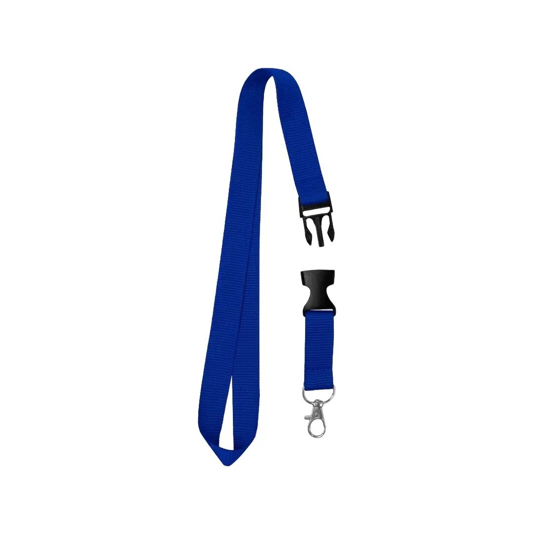 Cordon Portacredencial Y Porta Llaves Azul
