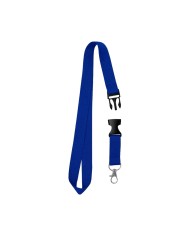 Cordon Portacredencial Y Porta Llaves Azul