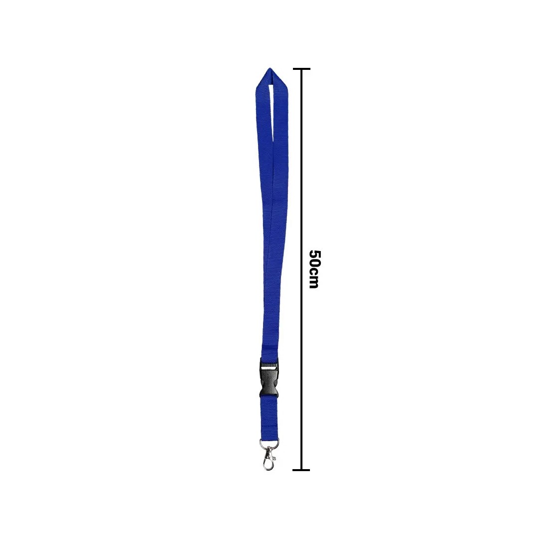Cordon Portacredencial Y Porta Llaves Azul