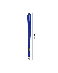 Cordon Portacredencial Y Porta Llaves Azul