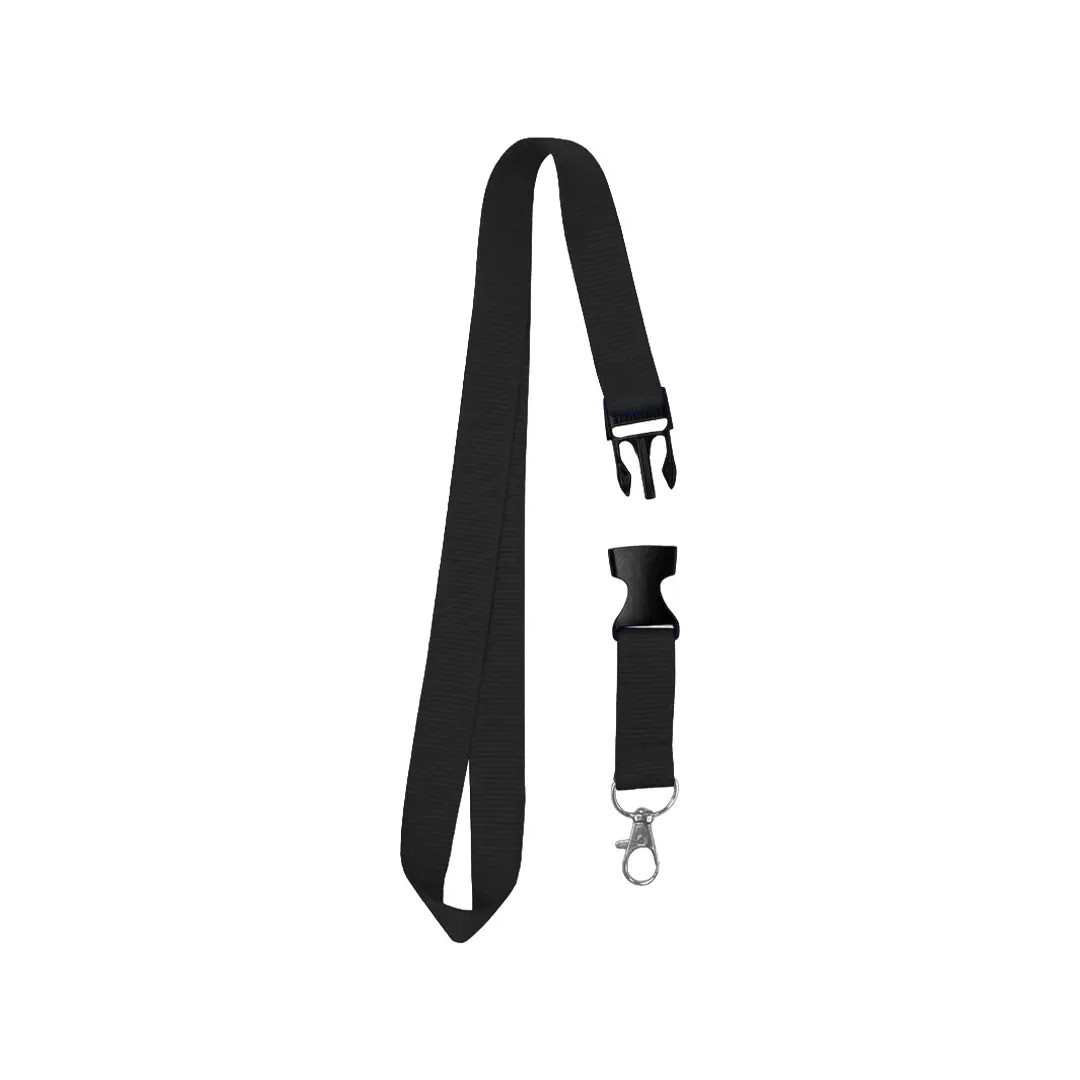 Cordon Portacredencial Y Porta Llaves Negro