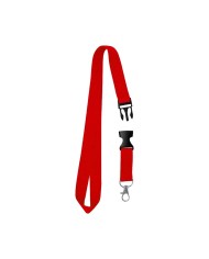 Cordon Portacredencial Y Porta Llaves Rojo