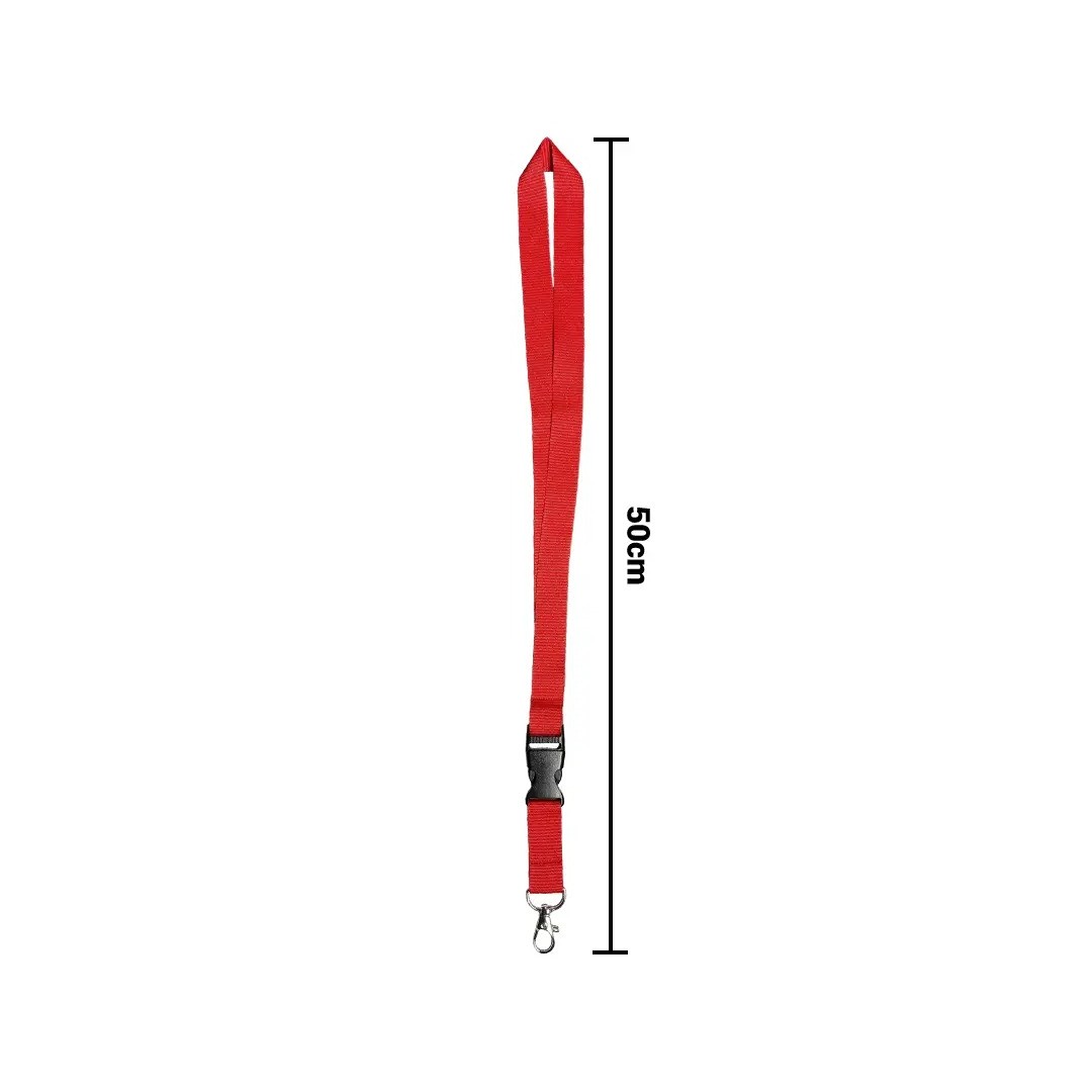 Cordon Portacredencial Y Porta Llaves Rojo