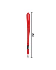 Cordon Portacredencial Y Porta Llaves Rojo