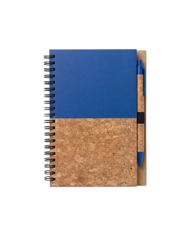 Cuaderno Con Boligrafo Cork Azul