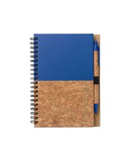 Cuaderno Con Boligrafo Cork Azul