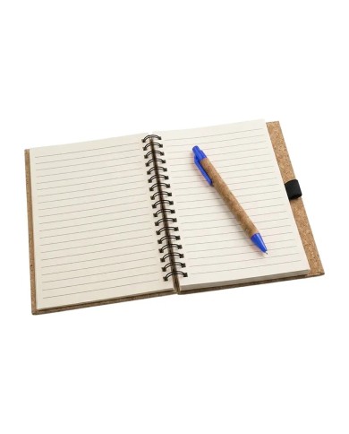 Cuaderno Con Boligrafo Cork Azul