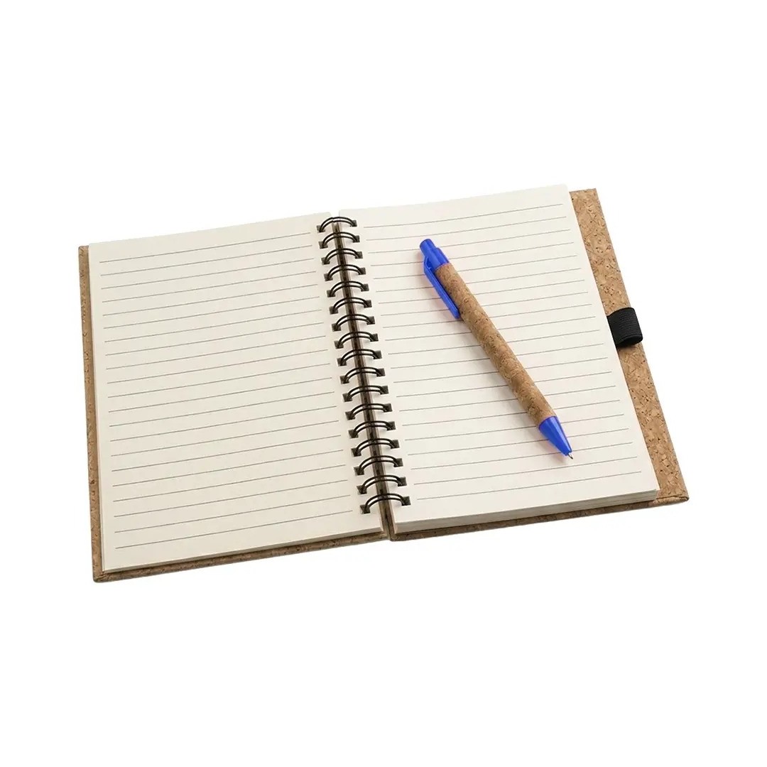 Cuaderno Con Boligrafo Cork Azul