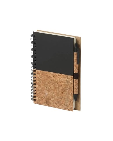 Cuaderno Con Boligrafo Cork Negro