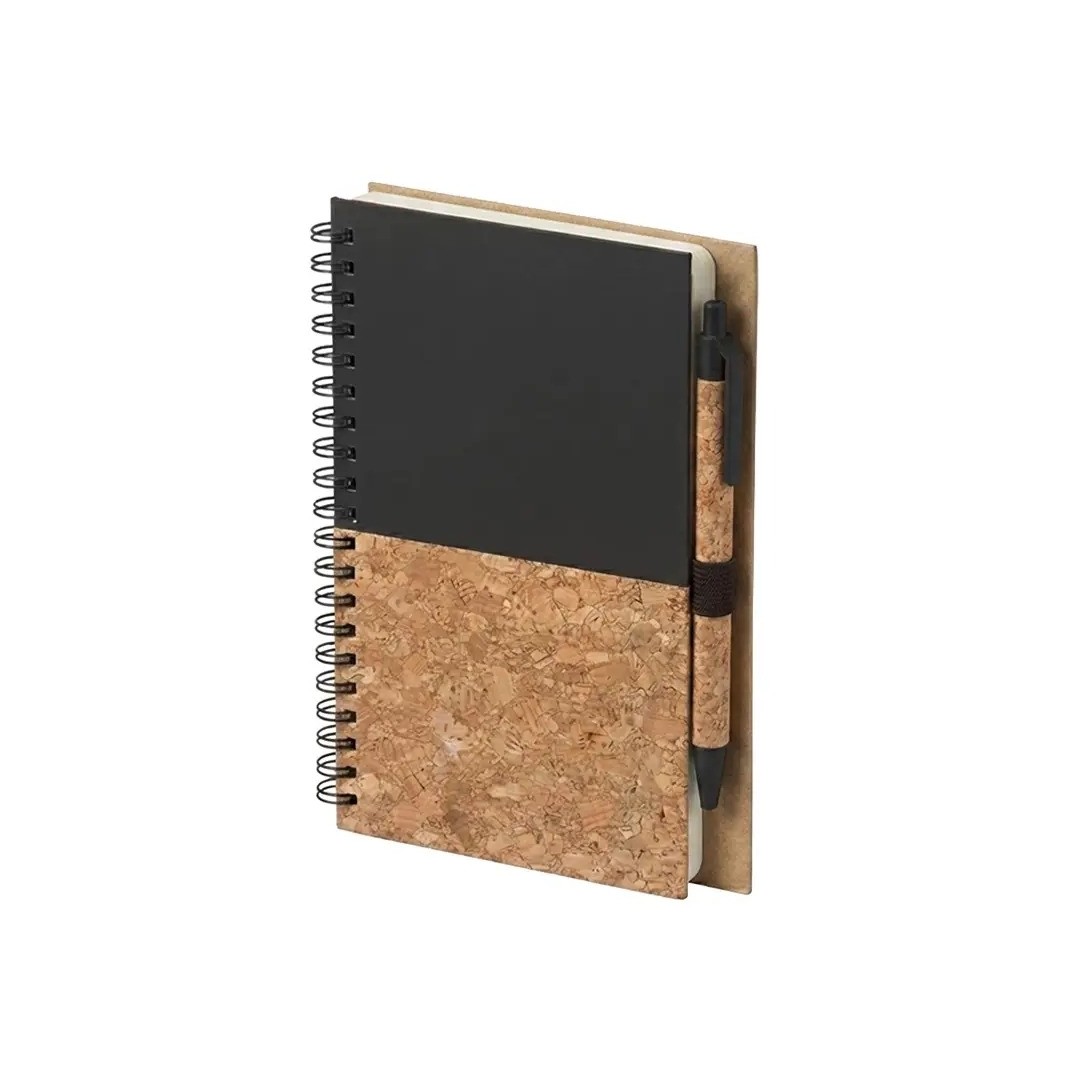 Cuaderno Con Boligrafo Cork Negro
